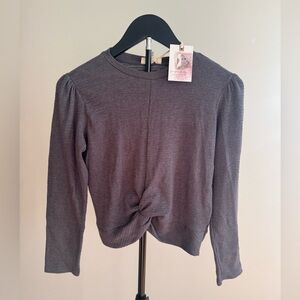 Jessica Simpson Grey Long Sleeve Top Size Large (10)